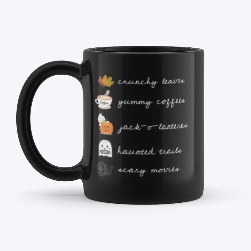 Spooky vibes coffee crew mug